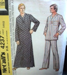 4237 MCCALLS 74 LONG LS CAFTAN,PAJAMAS PATTERN 38-40, 42-44
